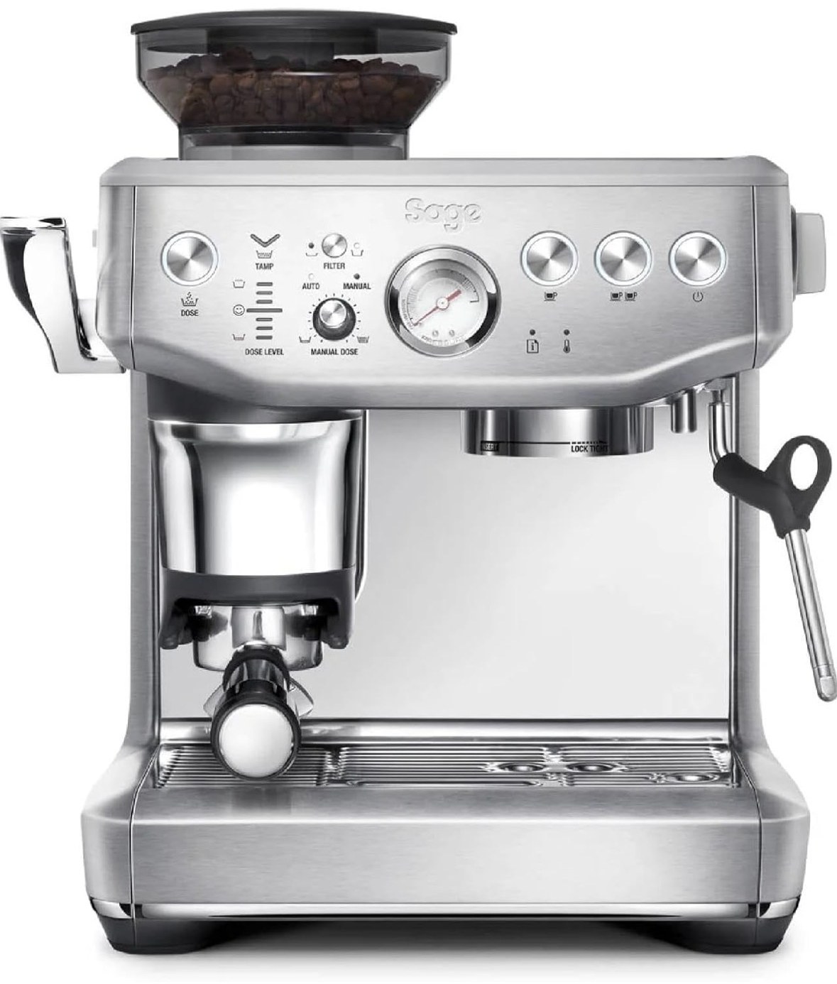 Sage Barista Express Impress in brushed stainless steel